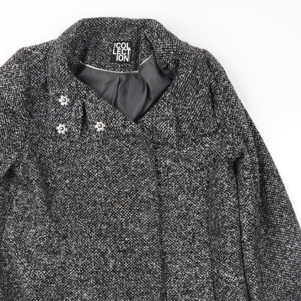 The Collection Womens Grey   Overcoat Coat Size 16