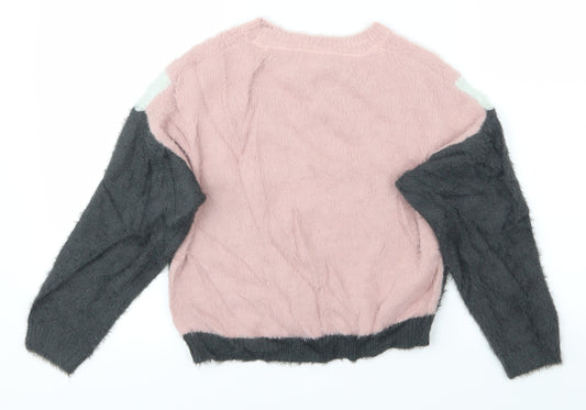 Primark Girls Pink   Pullover Jumper Size 8-9 Years