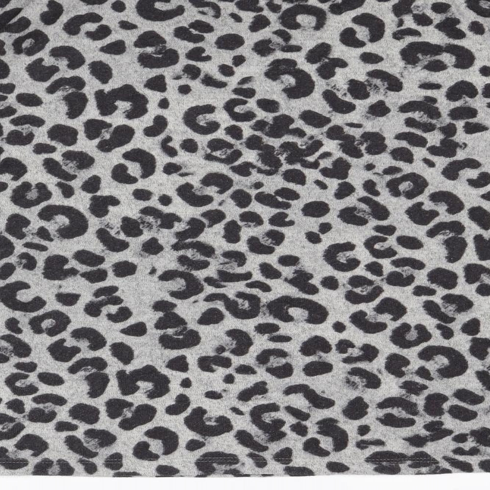 TU Womens Grey Animal Print  Pullover Sweatshirt Size 2