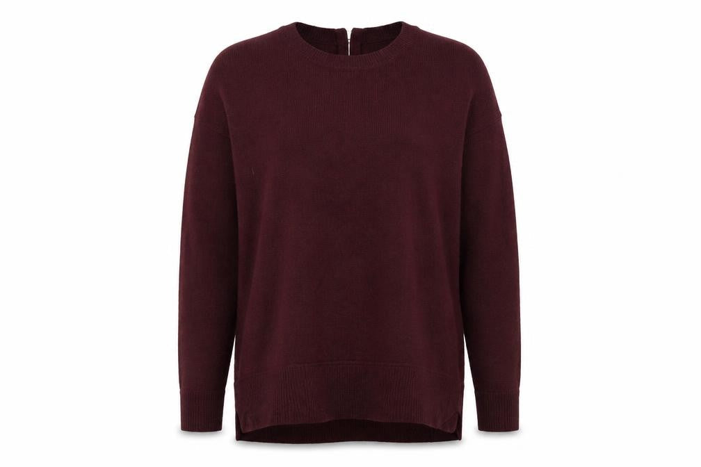 Front view of H&M women’s red jumper, size S