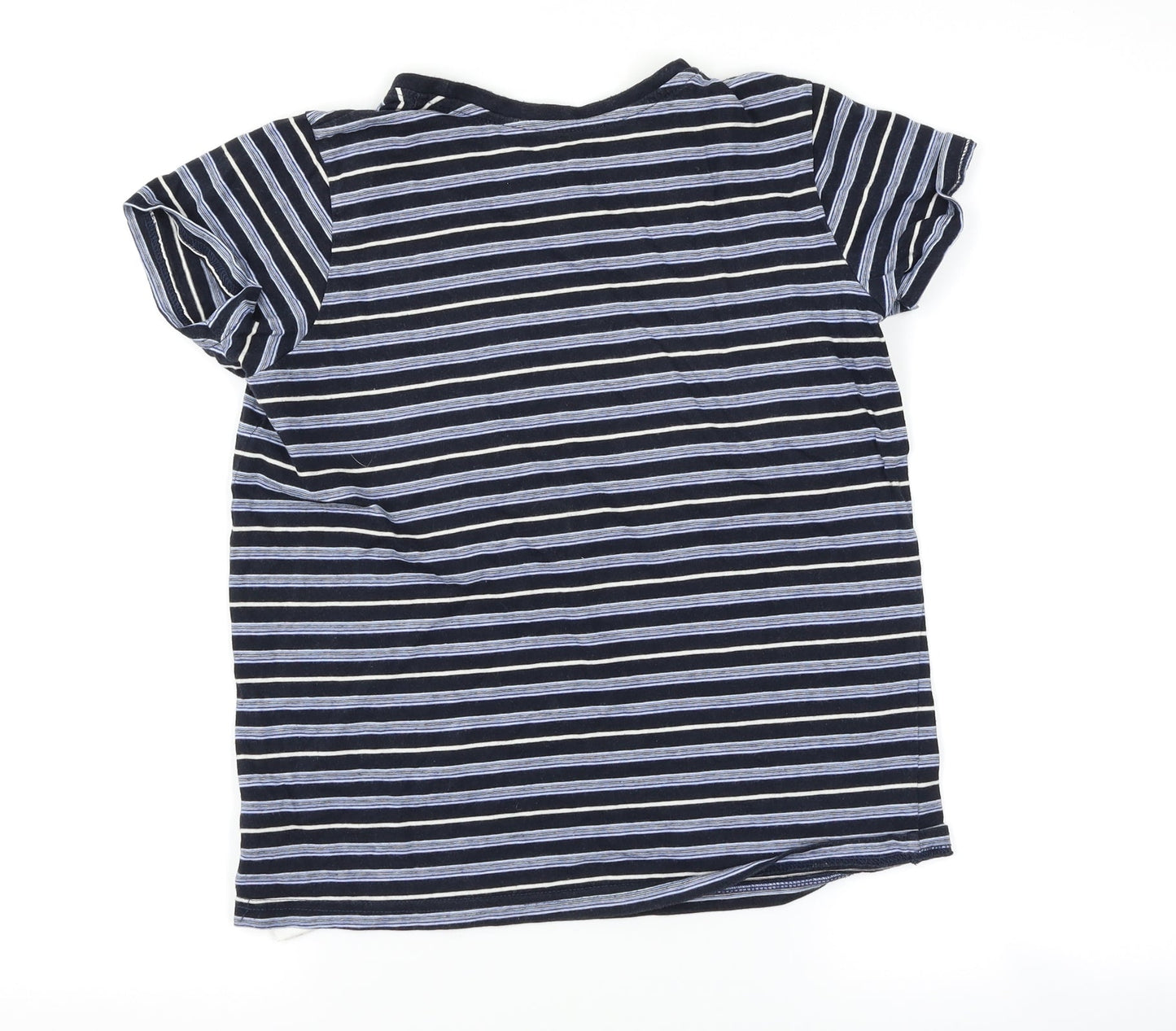 Primark Boys Blue Striped  Basic T-Shirt Size 10-11 Years