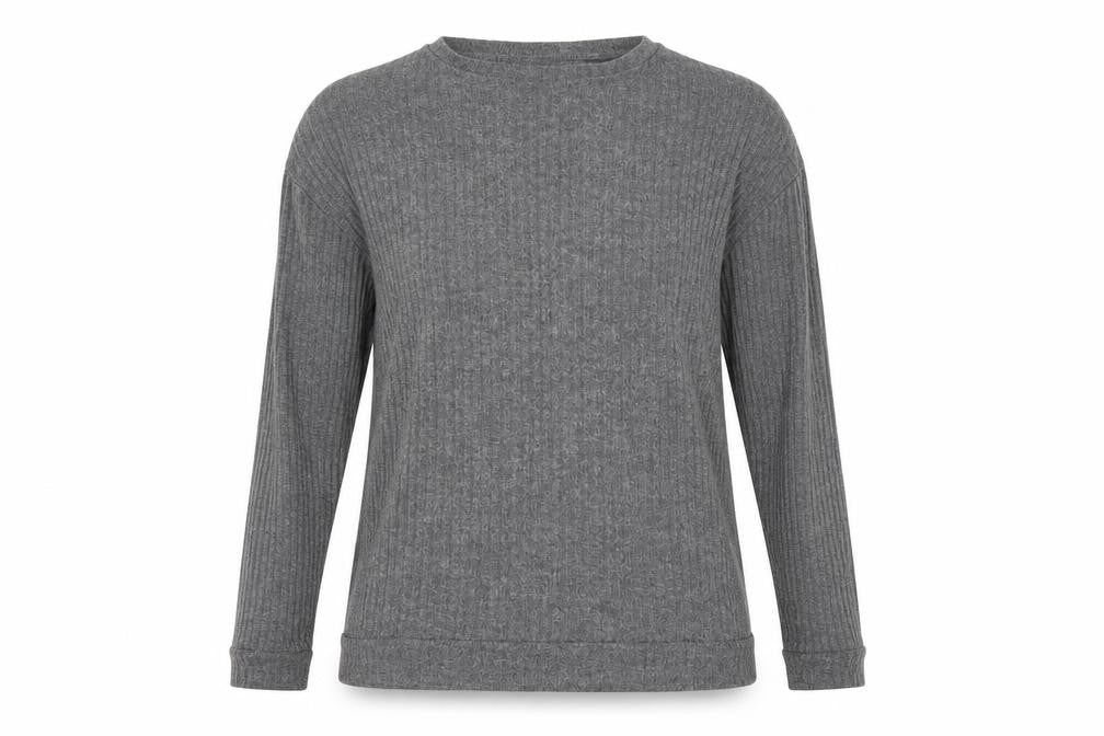 Front view of Papaya women’s grey jumper, size UK 12