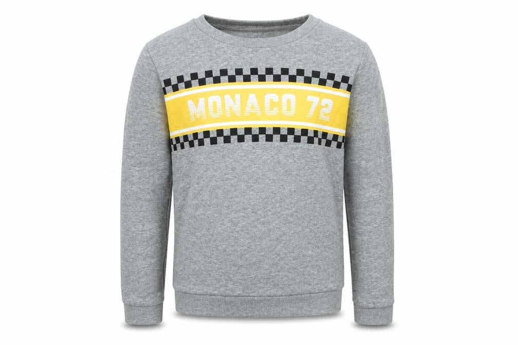 Front view of pepe&co boys’ grey pullover sweatshirt, size 7-8, years