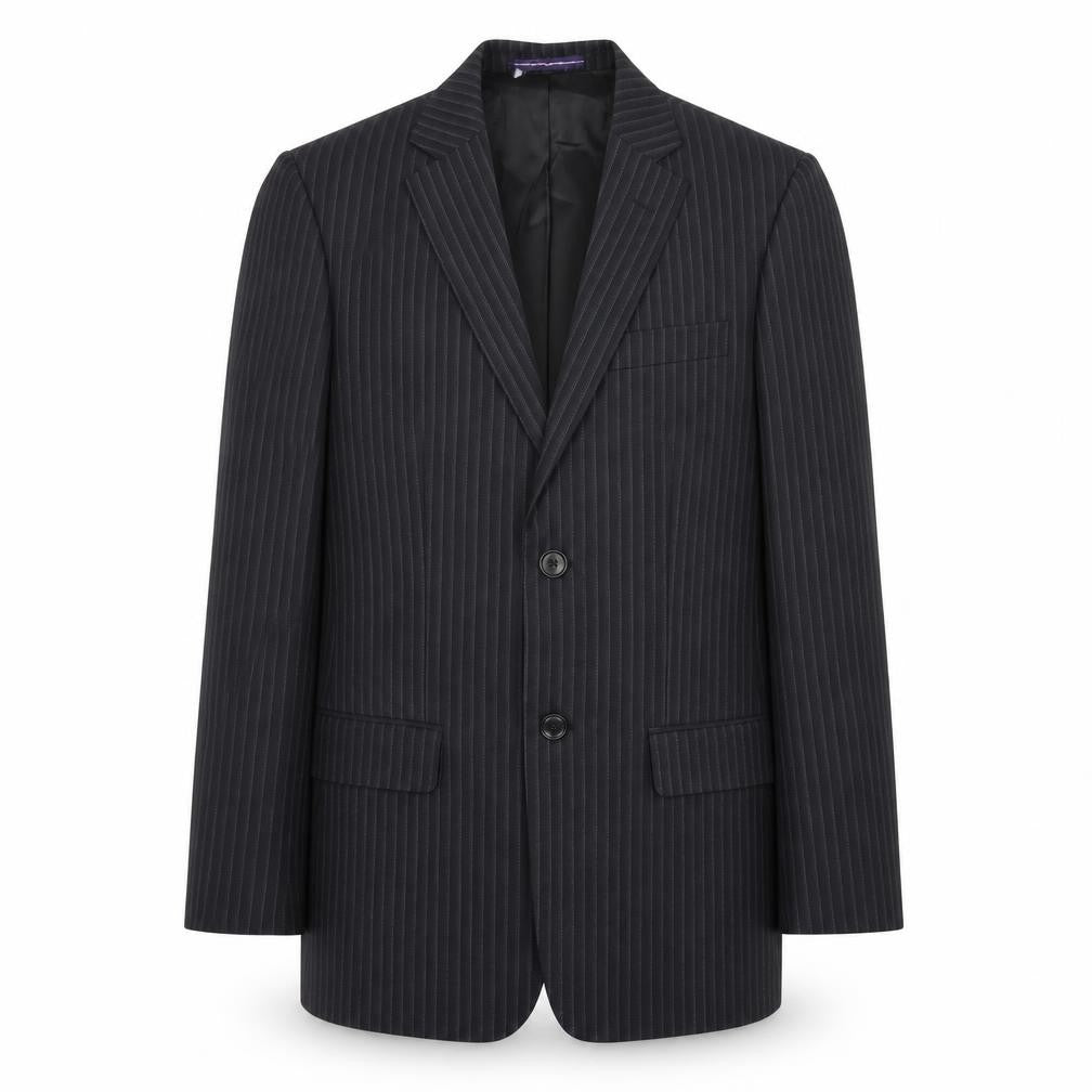 Topman Mens Black Striped  Jacket Suit Jacket Size 34