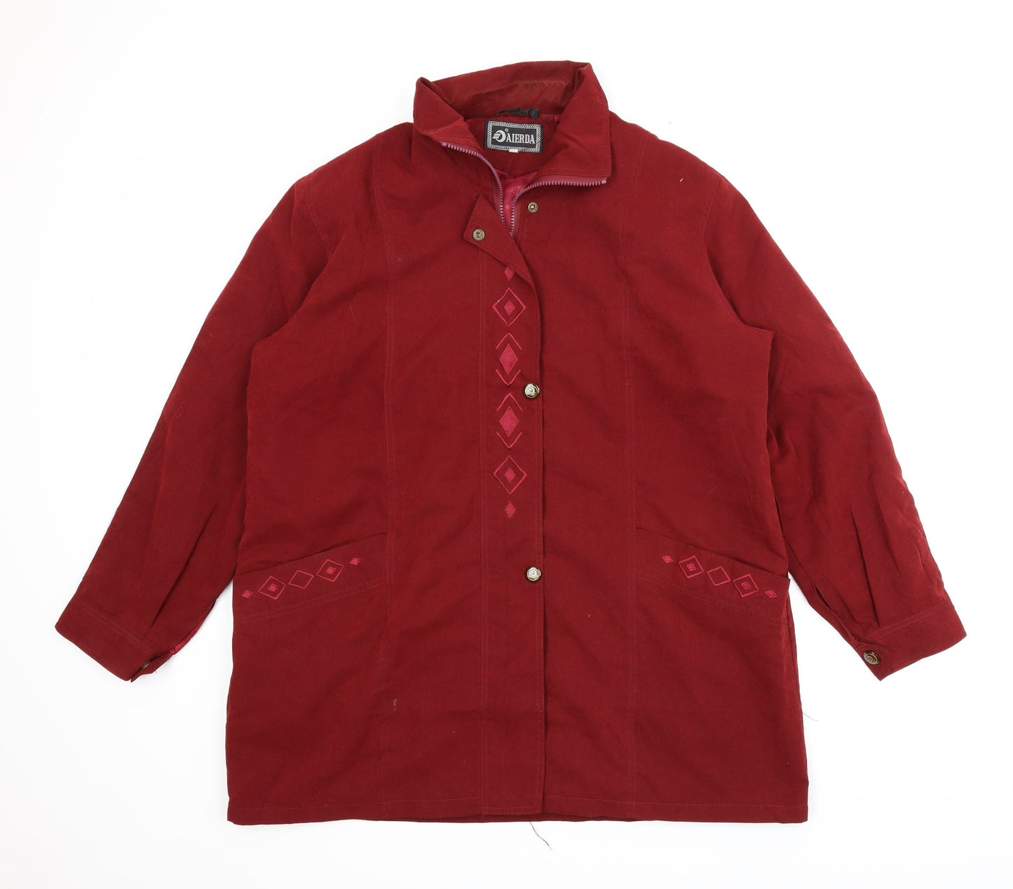 Aierda Womens Red   Parka Coat Size XL