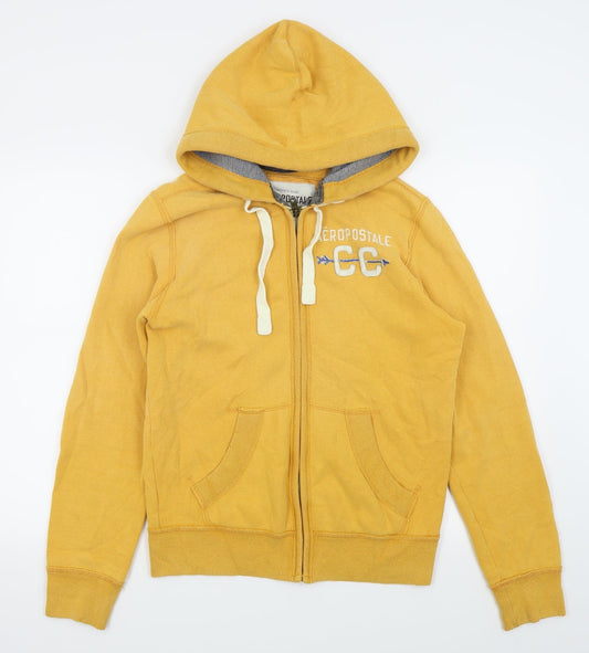 Aeropostale Mens Yellow   Full Zip Jumper Size S