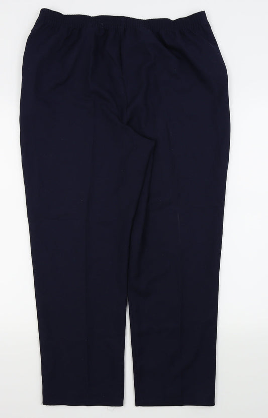 Papaya Womens Blue   Trousers  Size 14 L25 in