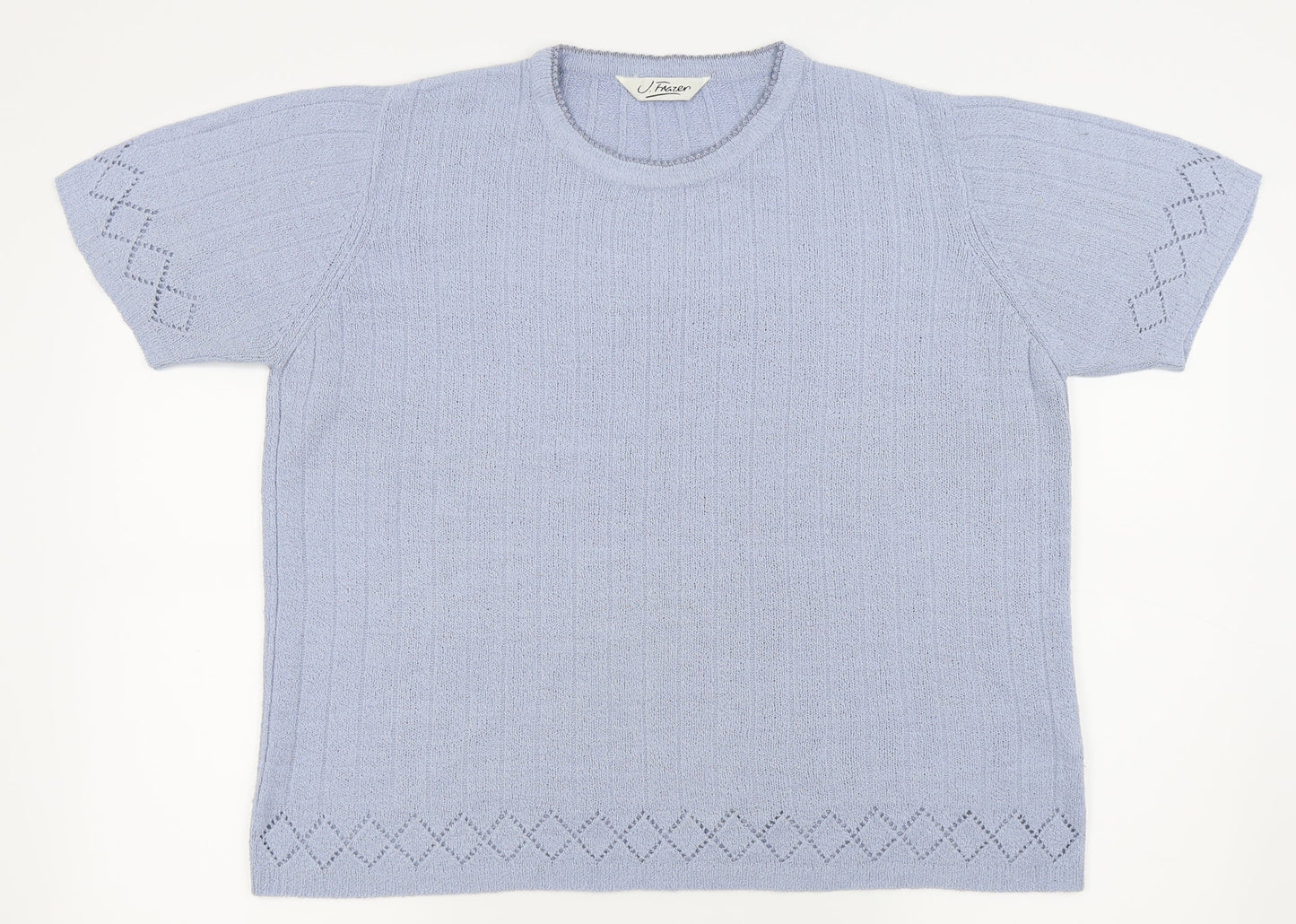 j.frazer Womens Blue   Basic T-Shirt Size 14