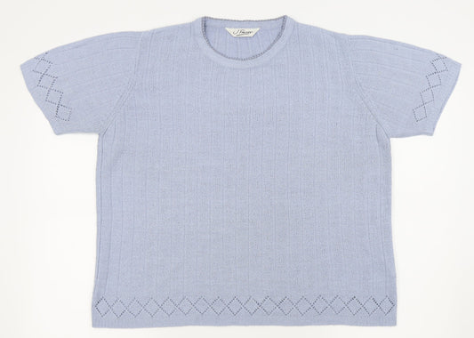 j.frazer Womens Blue   Basic T-Shirt Size 14