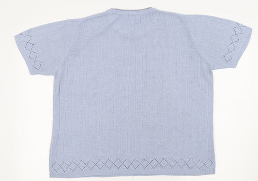 j.frazer Womens Blue   Basic T-Shirt Size 14