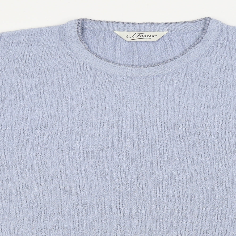 j.frazer Womens Blue   Basic T-Shirt Size 14