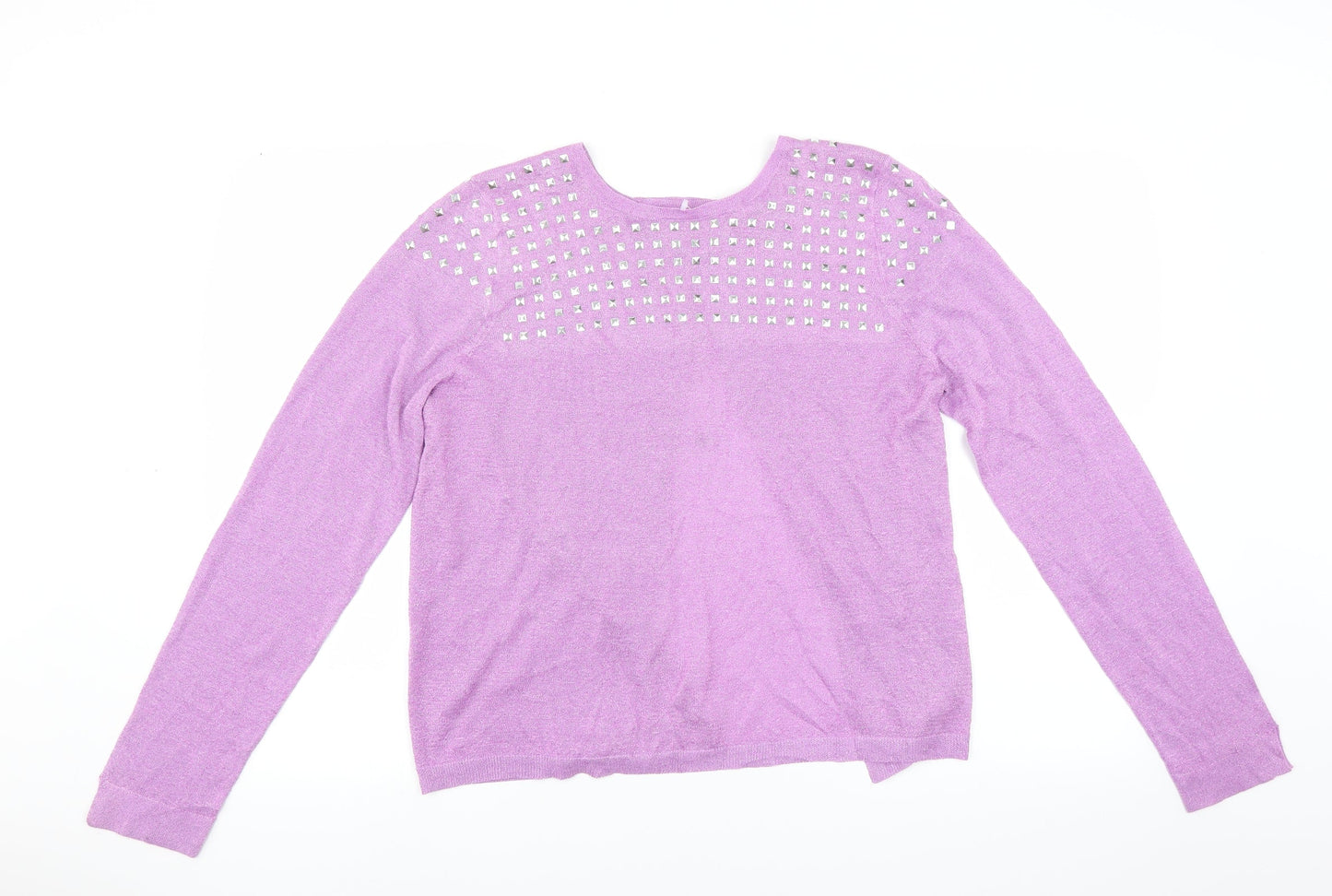 Be beau Womens Purple   Pullover Jumper Size 18  - open back