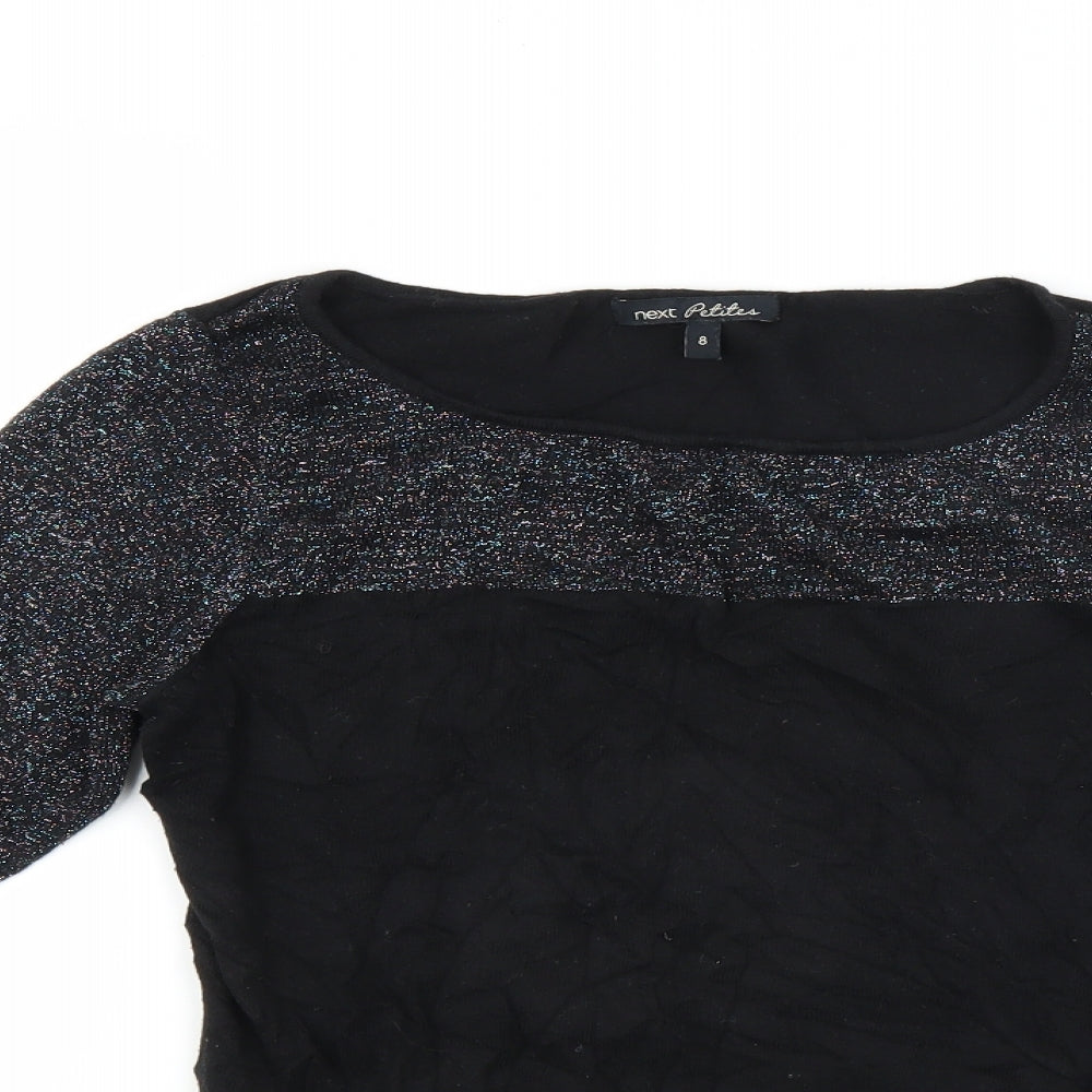 NEXT Womens Black   Pullover Jumper Size 8  - glittery