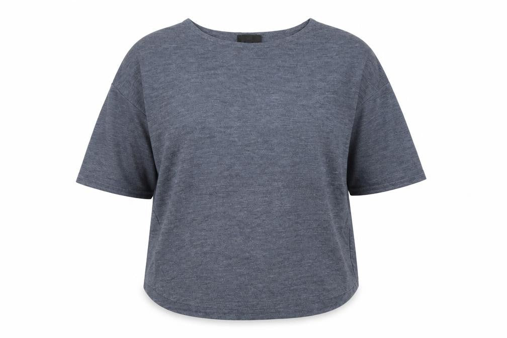 Front view of Topshop women’s blue jumper, size UK 10