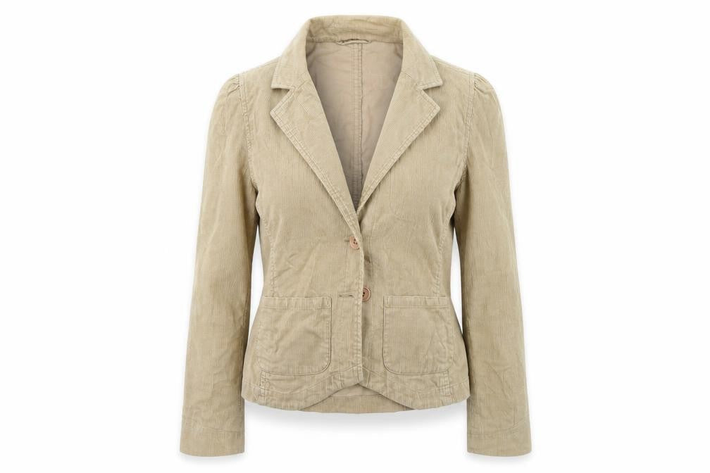 Front view of Moto women’s brown jacket blazer, size UK 8