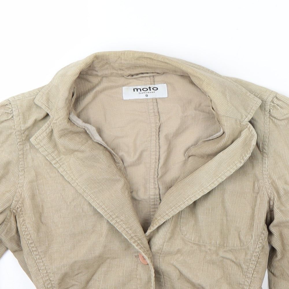 Moto Womens Brown   Jacket Blazer Size 8