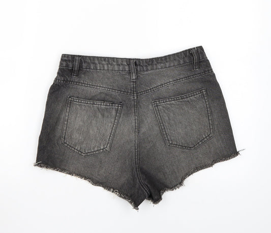 FACTORIE Womens Black   Cut-Off Shorts Size 10
