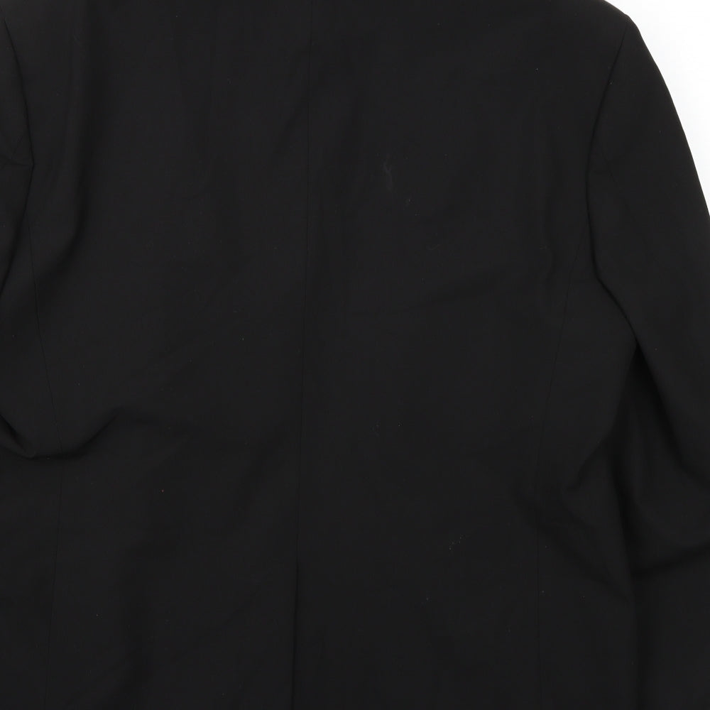 David Moss Mens Black   Jacket Suit Jacket Size 42