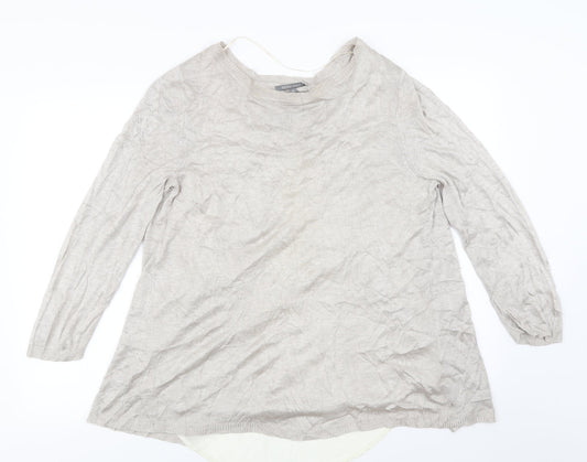 RETRO ology Womens Beige   Pullover Jumper Size XL