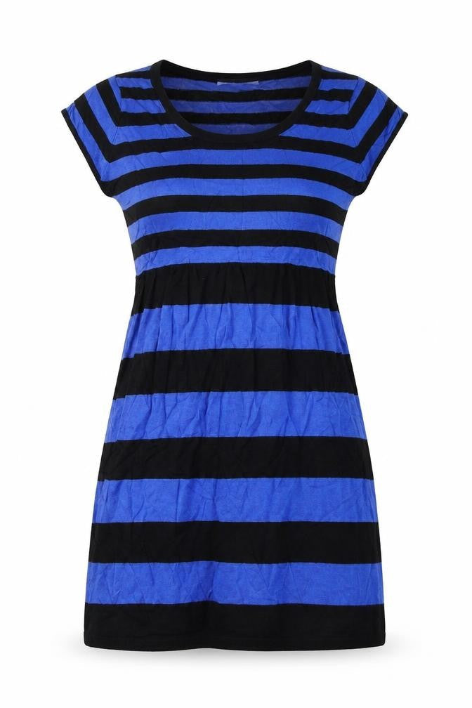 Matalan Womens Blue Striped  A-Line  Size 10