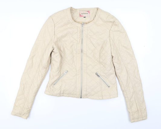 Internationale  Womens Beige   Jacket Coat Size 12