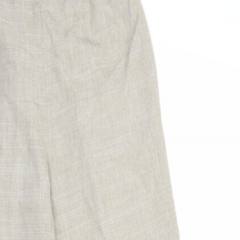 Afibel Womens Beige   Cropped Trousers Size 16 L23 in