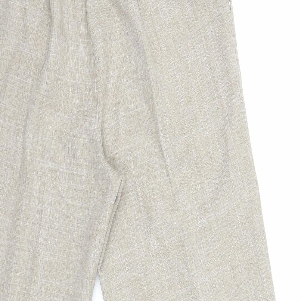 Afibel Womens Beige   Cropped Trousers Size 16 L23 in