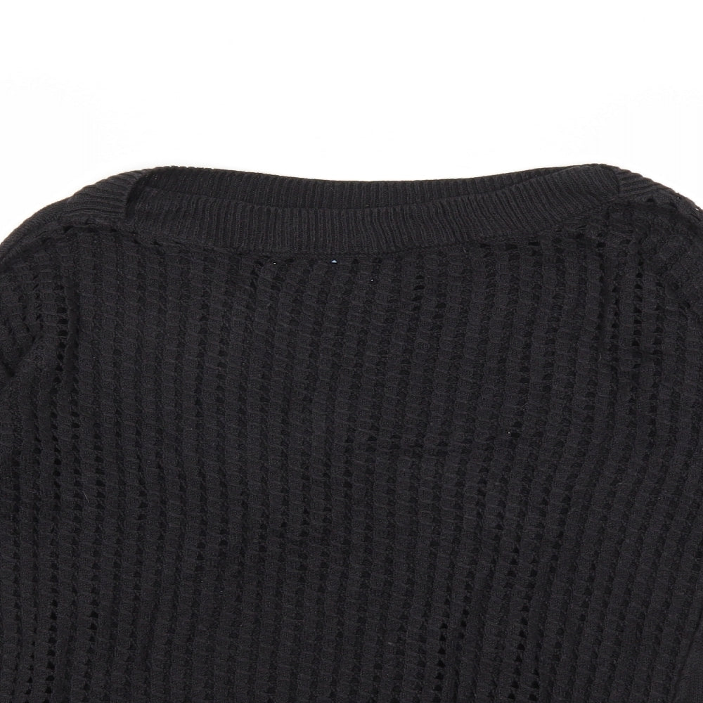 APH ORISM Womens Black  Knit Pullover Jumper Size M