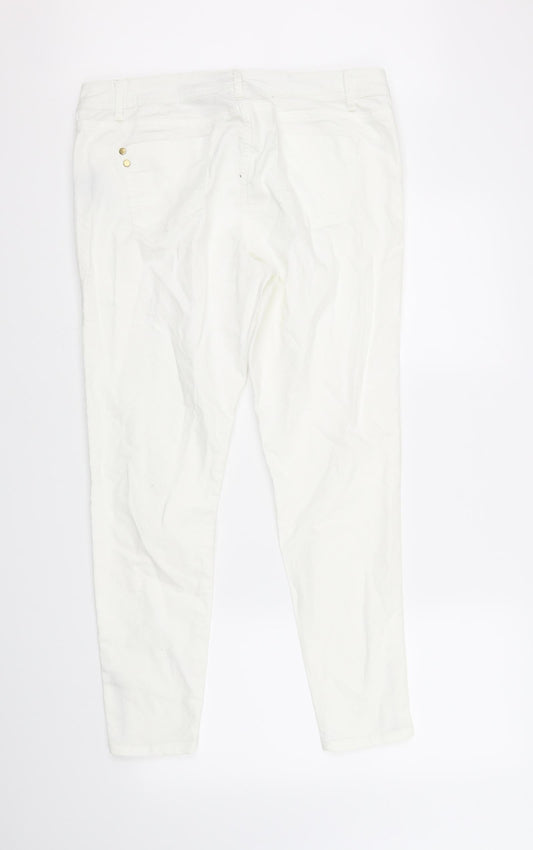 angel spirit Womens White   Mom Jeans Size 16 L30 in