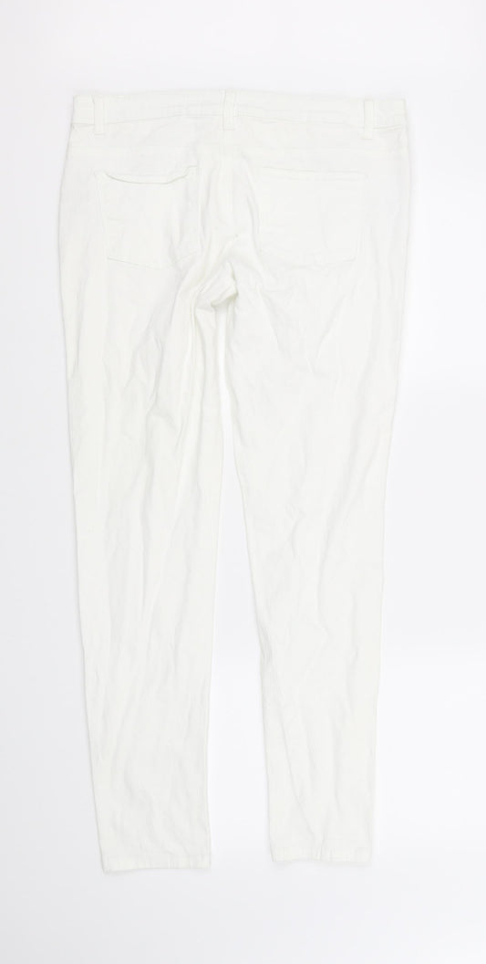 deniem & co Womens White   Straight Jeans Size 14 L28 in