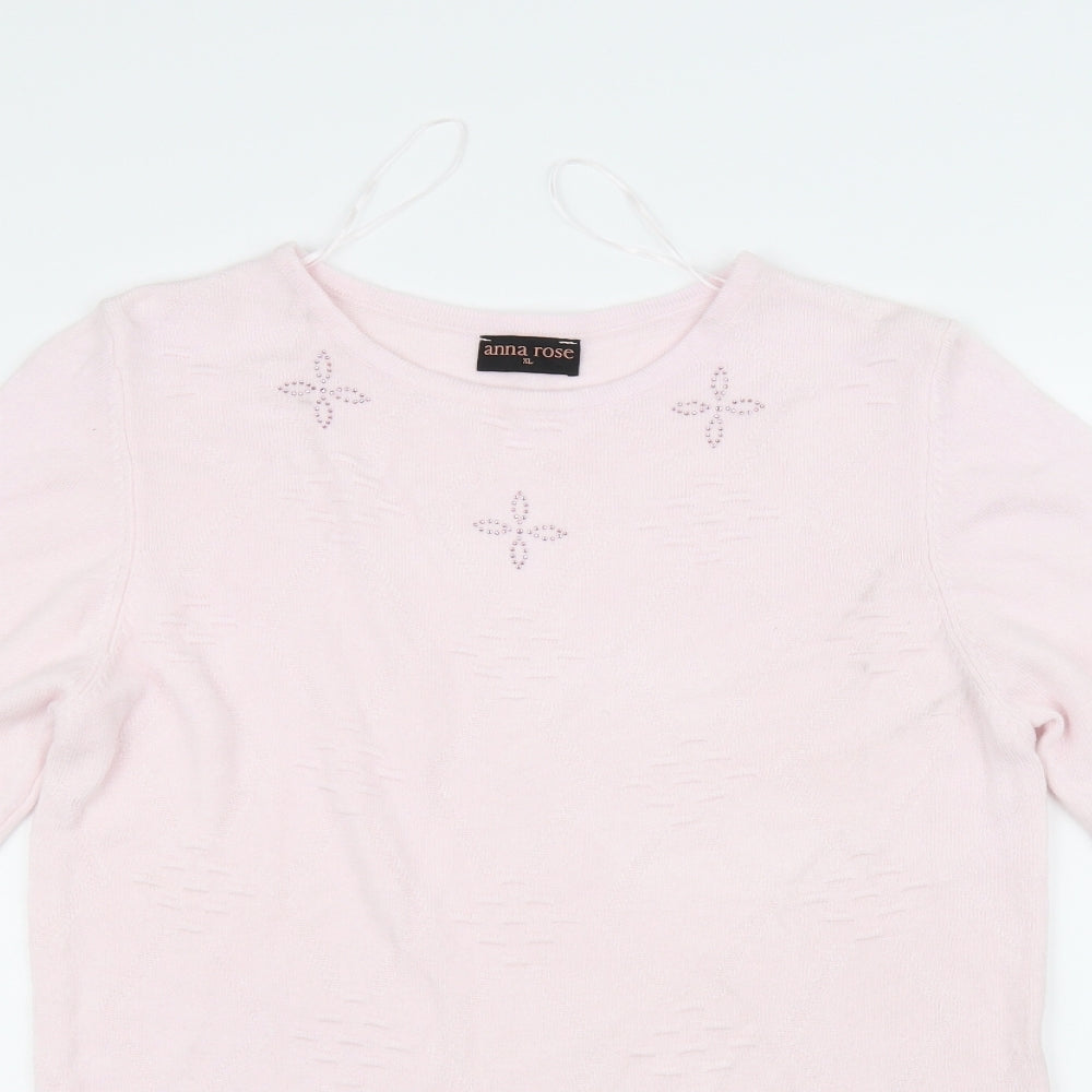 anna rose Womens Pink   Pullover Jumper Size XL