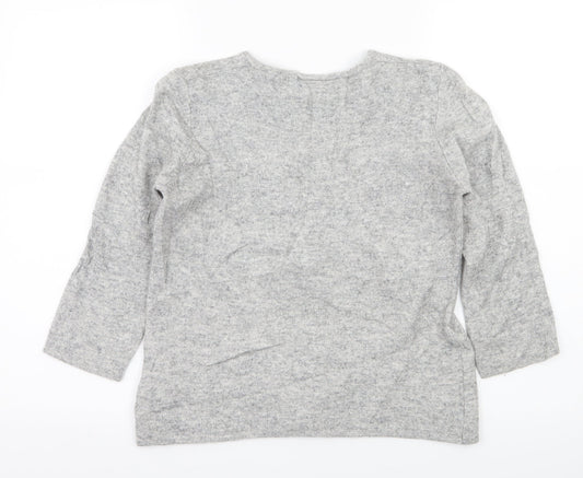 Alex & Co Womens Grey  Knit Pullover Jumper Size 8