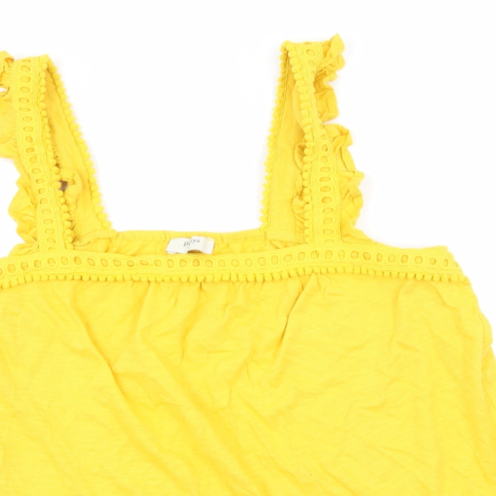 Papaya Womens Yellow  Jersey Basic Tank Size 16