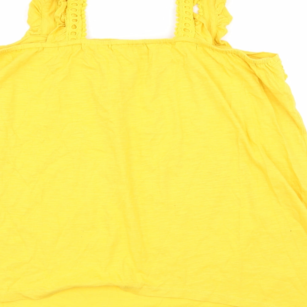 Papaya Womens Yellow  Jersey Basic Tank Size 16
