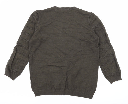 Warehouse Womens Brown  Knit Pullover Jumper Size 12