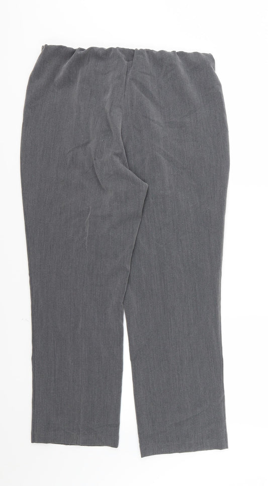 Vida Vi Womens Grey  Rayon Trousers  Size 14 L28 in