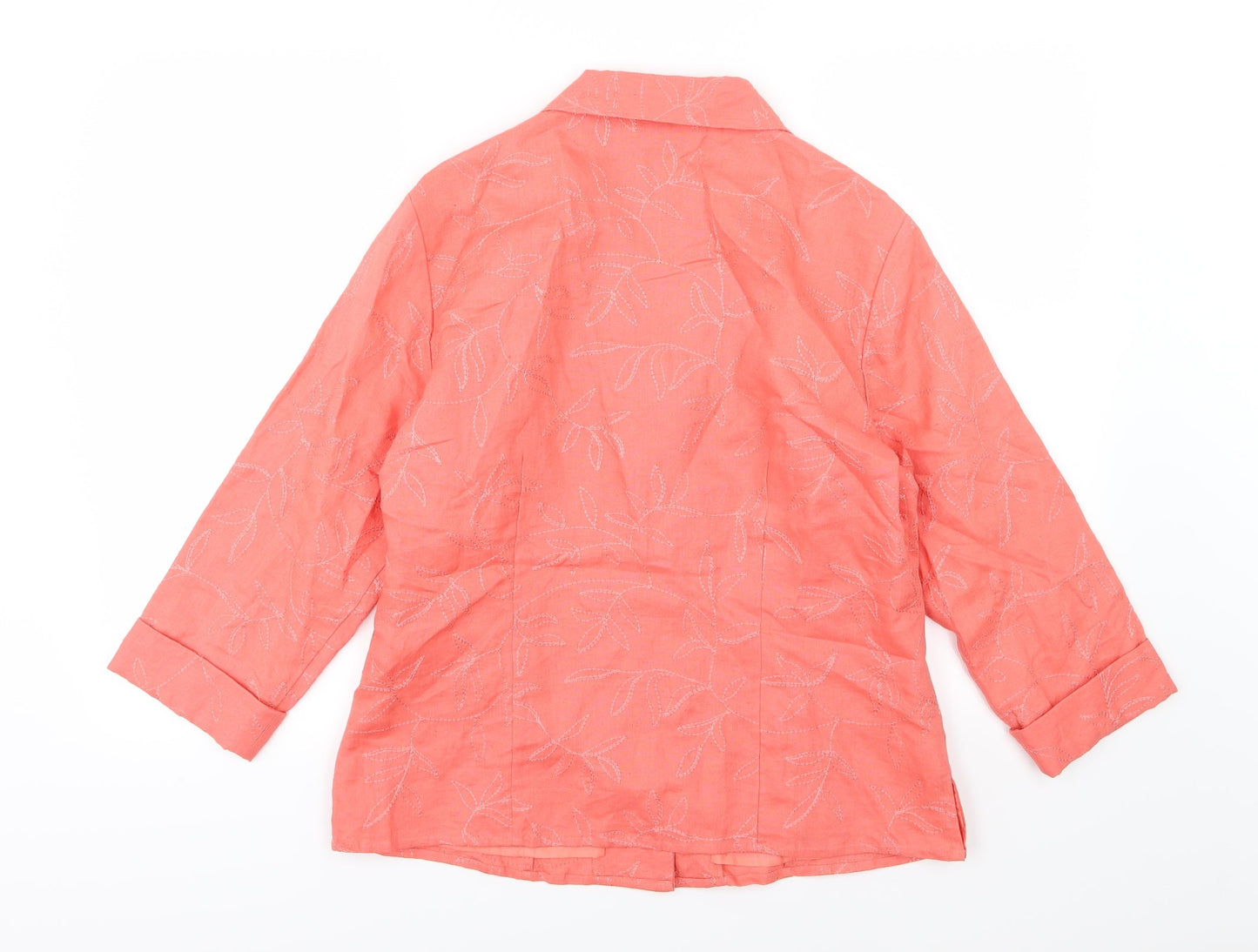 Anne Carson Womens Pink Floral  Jacket  Size L