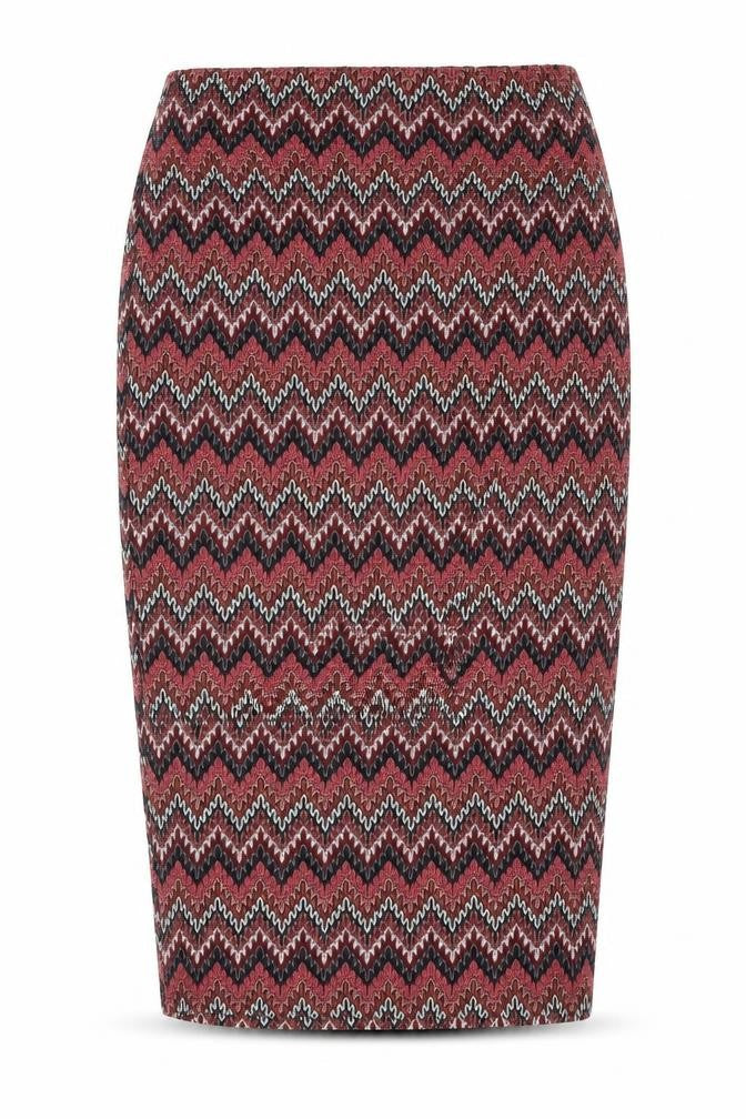 Front view of Dorothy Perkins women’s multicoloured bandage skirt, size UK 8