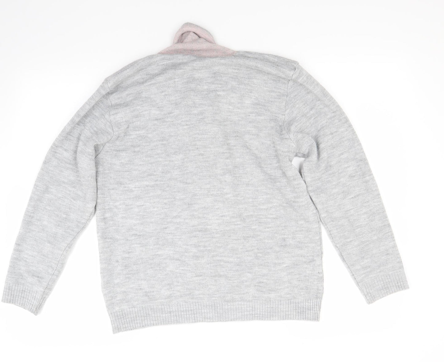 Mia Moda Womens Grey   Pullover Jumper Size M
