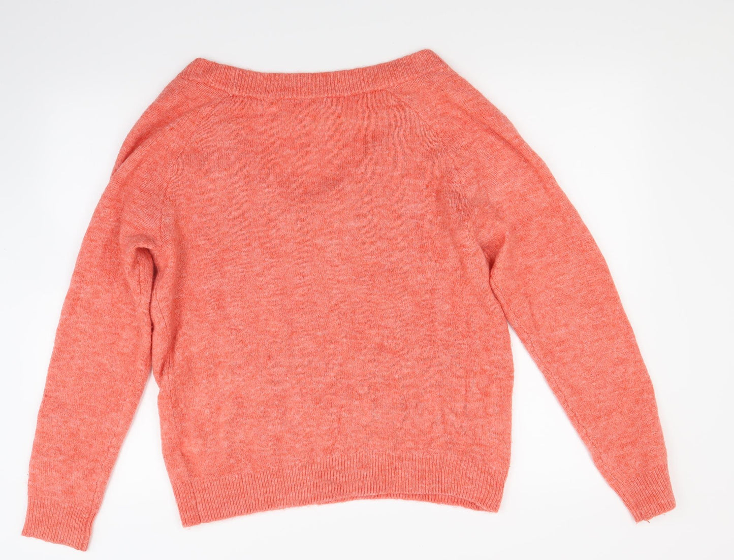 H&M Womens Orange  Knit Pullover Jumper Size XS