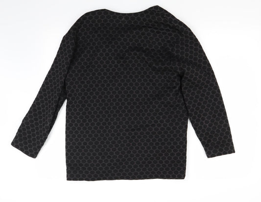 Preworn Womens Grey Polka Dot  Jacket Coat Size XS
