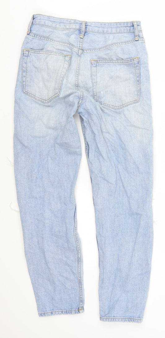 Topshop Womens Blue  Denim Mom Jeans Size 25 in L27 in