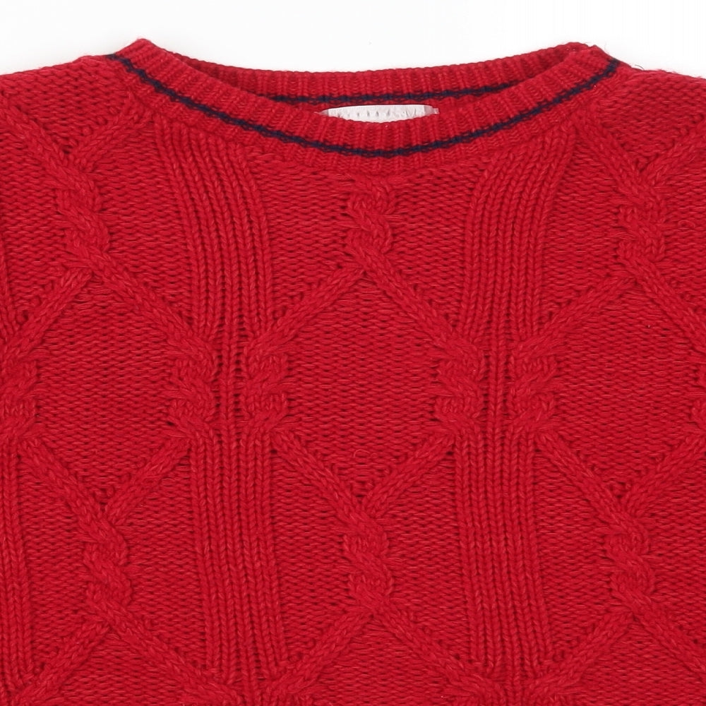 Cooperative Womens Red Striped  Pullover Jumper Size S