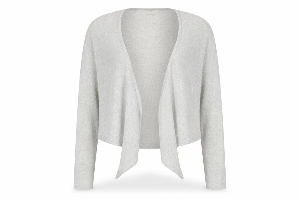 Front view of Marks & Spencer women’s gold cardigan jumper, size UK 14