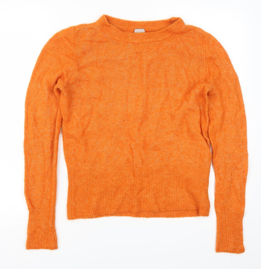 H&M Womens Orange   Pullover Jumper Size S