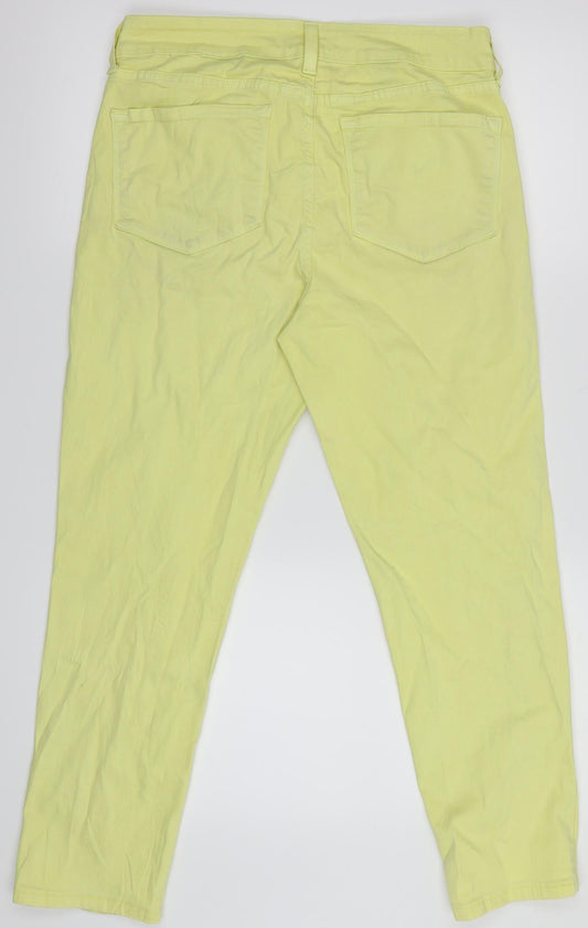 Preworn Womens Yellow  Denim Trousers  Size 8 L25.5 in