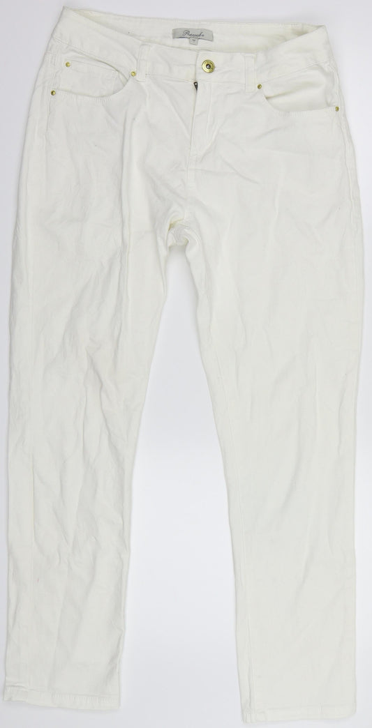 Peacocks Womens White  Denim Skinny Jeans Size 10 L27.5 in