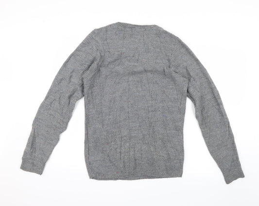 Hemingway Mens Grey  Knit Pullover Jumper Size M