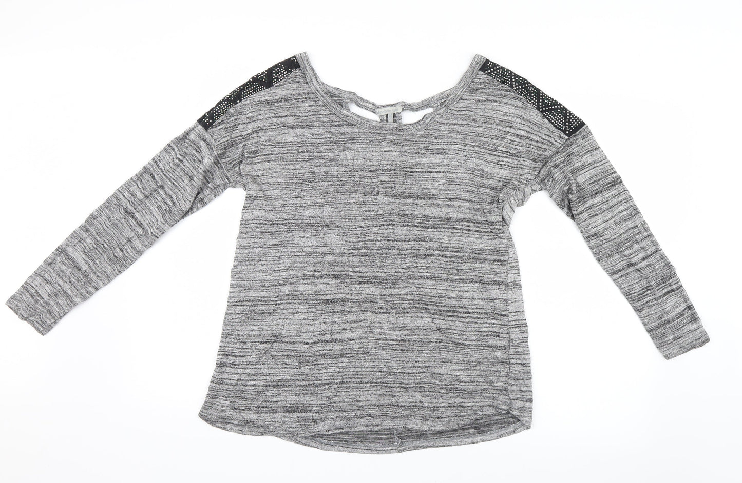 Charlotte Russe Womens Grey   Basic T-Shirt Size M