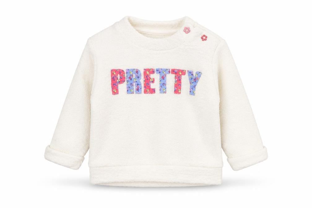 Nutmeg Girls White   Pullover Jumper Size 0-3 Months